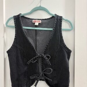 Lone Star Women's Black Denim Vest